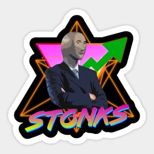 Stonks Vintage Aesthetic Sticker